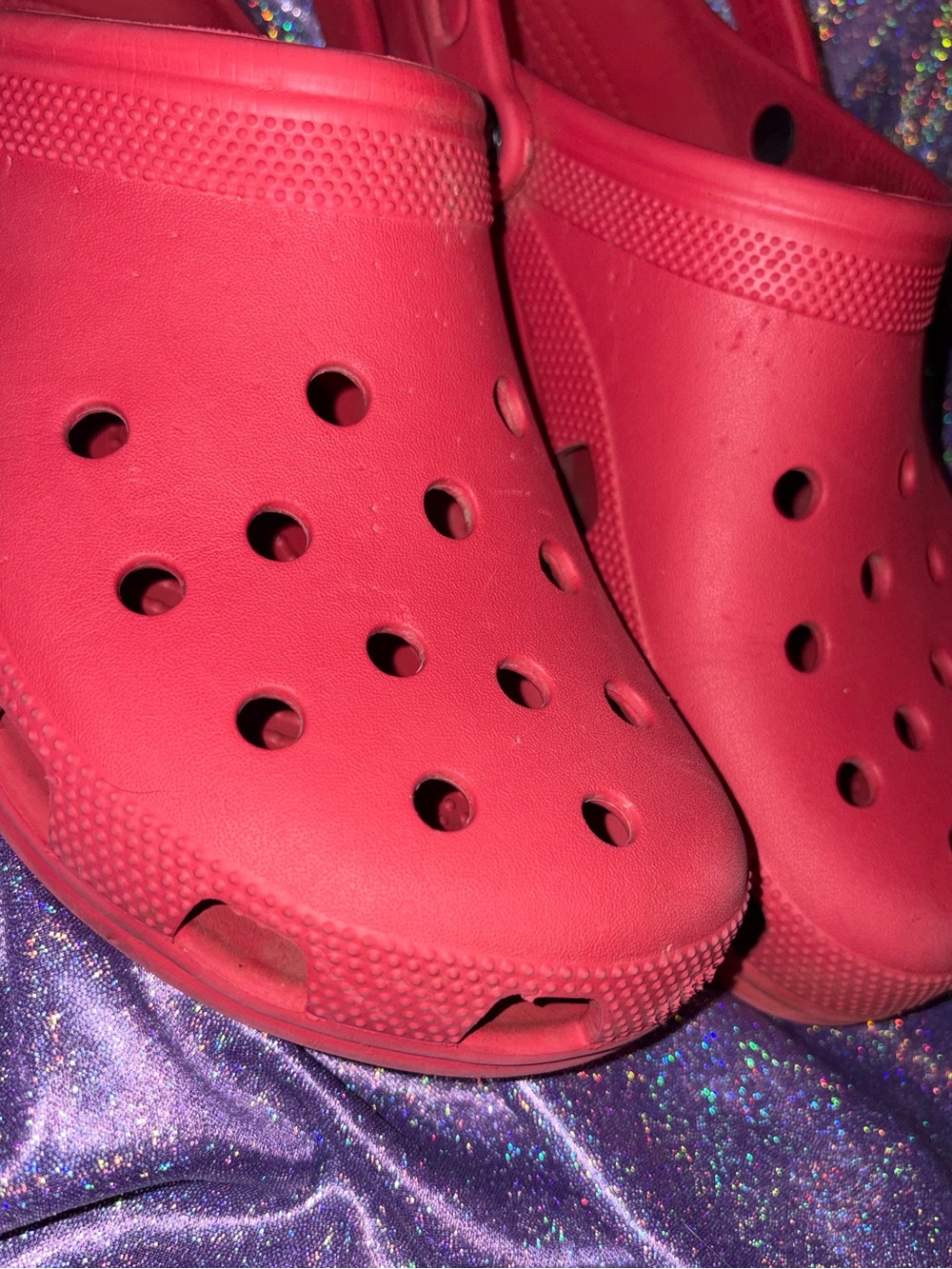 Mens Red Crocs - Picture 3 of 11
